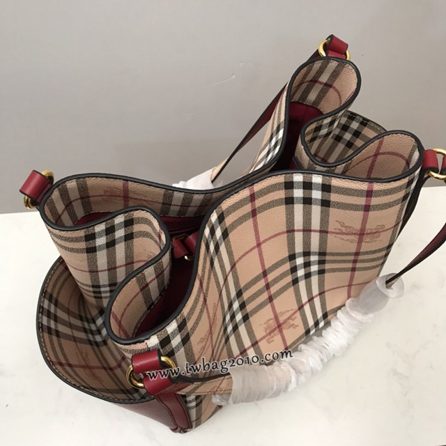 Burberry專門店新款格紋肩背托特包 巴寶莉經典購物袋 yxb1440